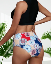 Load image into Gallery viewer, Black-Blue Abstract Swimwear

