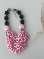 Pink/Black Necklace
