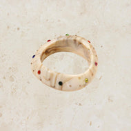 Cream Curve Rhinestone Bracelet