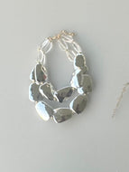 Silver/Clear Rock Necklace