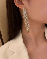 Long Rhinestone Earrings
