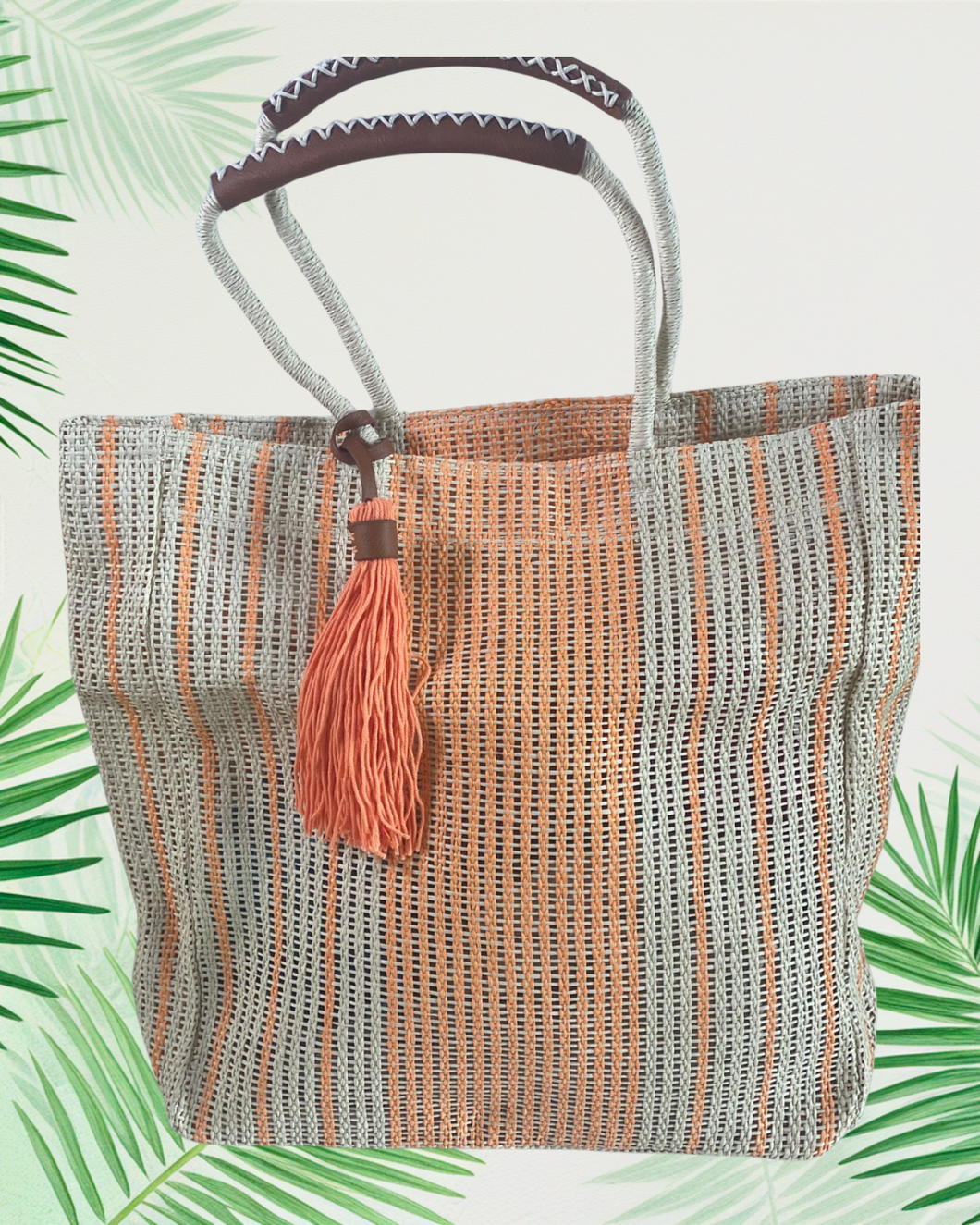 Mimbre Peach Tassel Bag