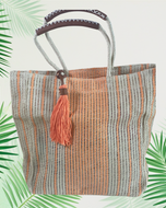Mimbre Peach Tassel Bag