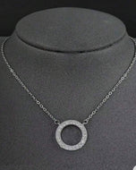 Circle Rhinestone Necklace