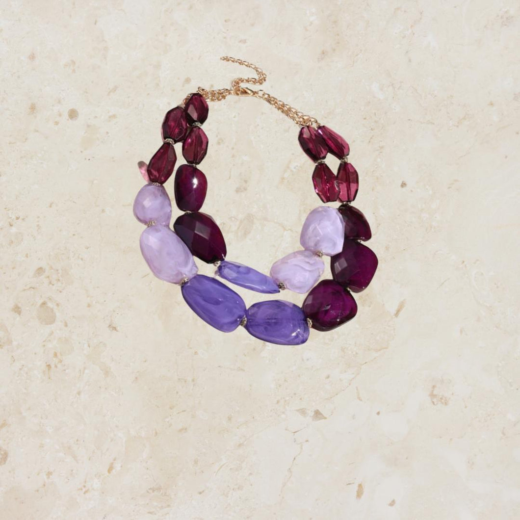 Pink/Purple Rock Necklace