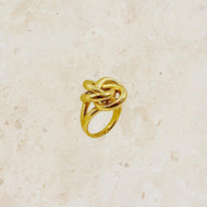 Gold Knot S/S Ring