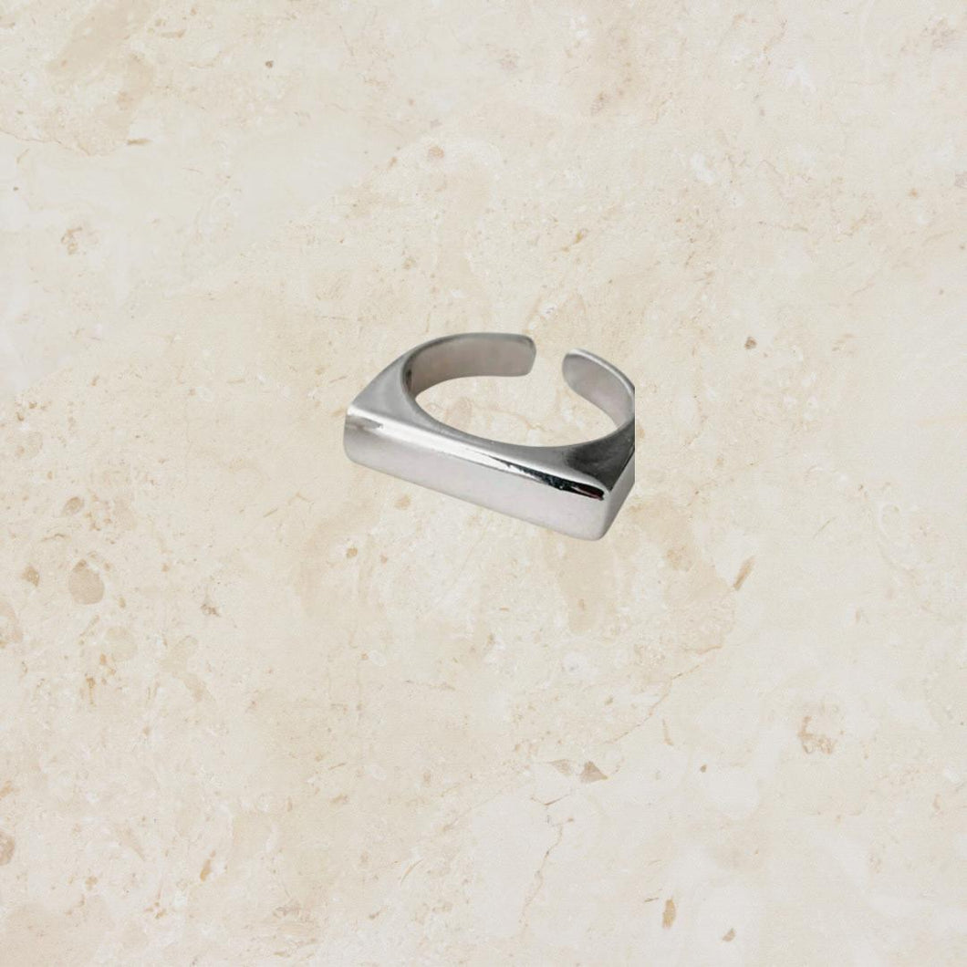 Silver S/S Adjustable Ring