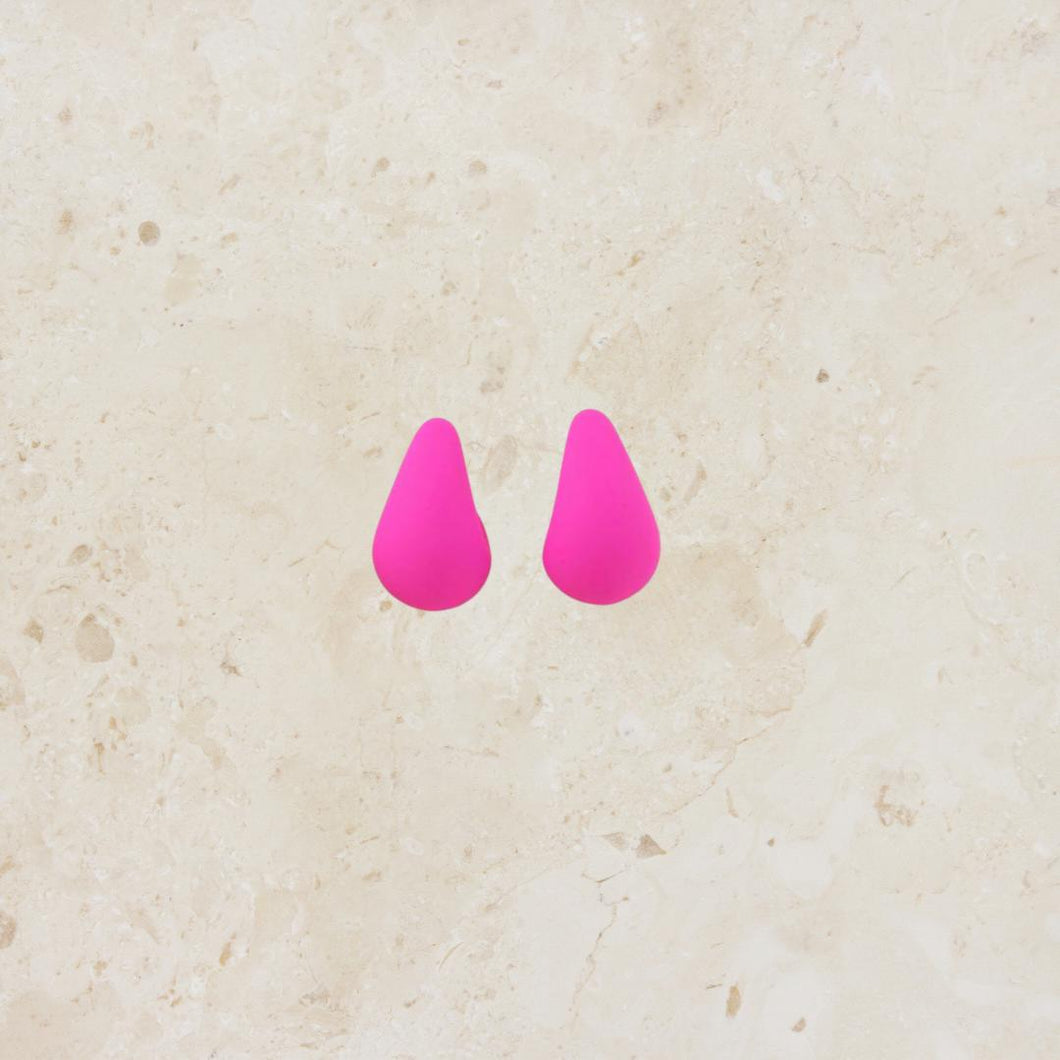 Small Pink Drop Earrings