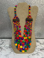 Colorful Wood Necklace