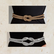 Rhinestone Knot Chain Belt