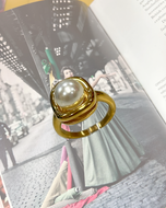 Gold Pearl Ring S.S