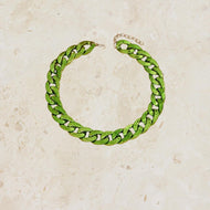 Green Acrylic Chain Necklace