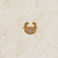 Pink Rock Chunky Adjustable S/S Ring