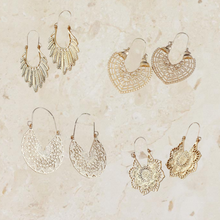 Load image into Gallery viewer, Abstract Gold Earrings
