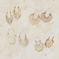Abstract Gold Earrings