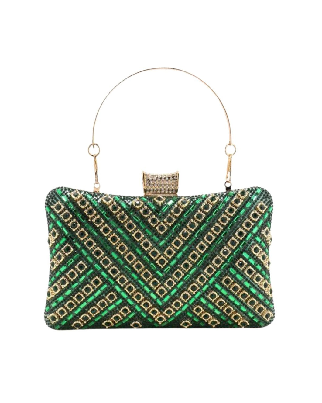 Green Rhinestone Purse