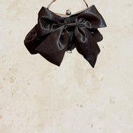 Black Satin Bow Bag