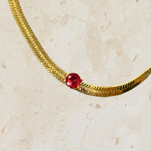 Load image into Gallery viewer, Red Rhinestone S/S Necklace

