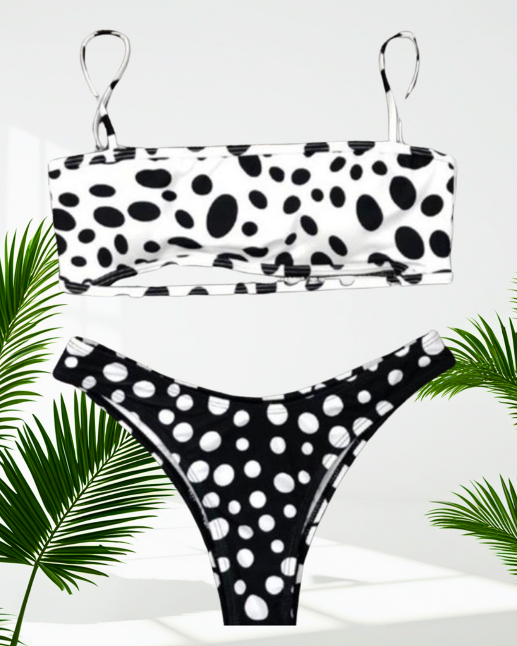 Polka Dots B/W Swimwear