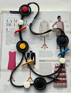 Black Circles Rubber Necklace