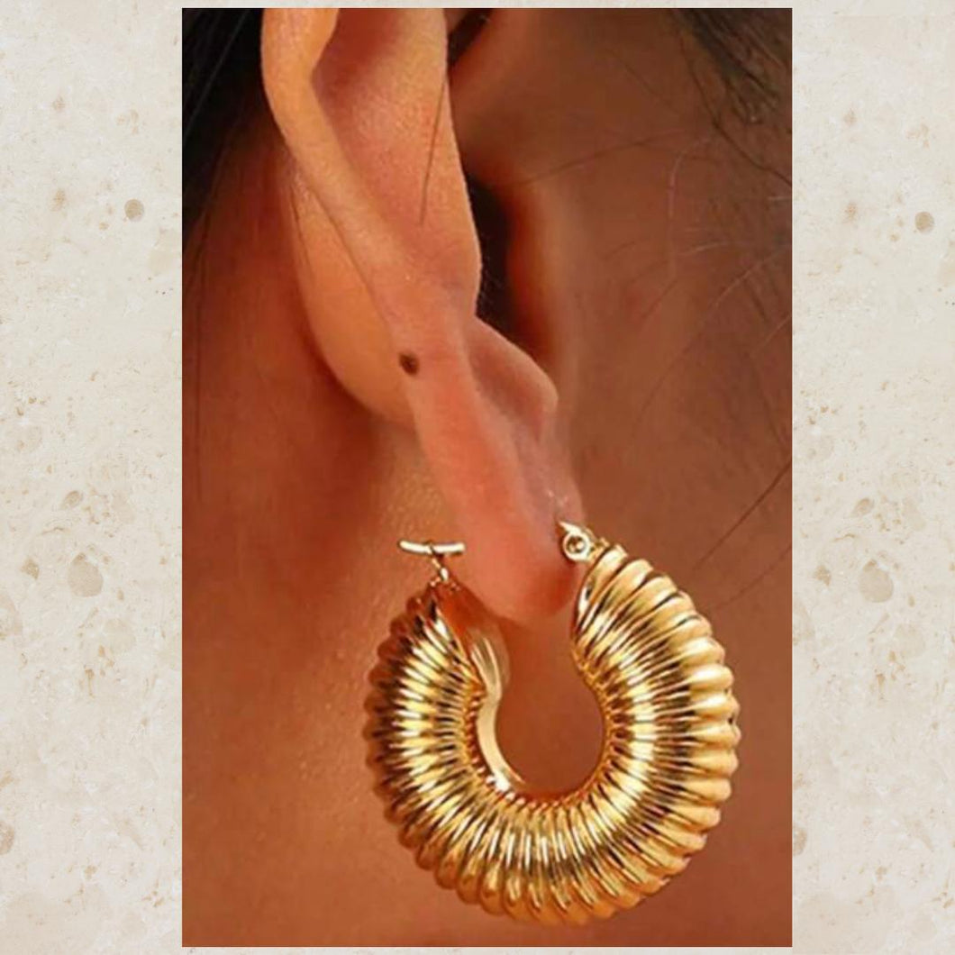 Gold S/S  Chunky Earrings