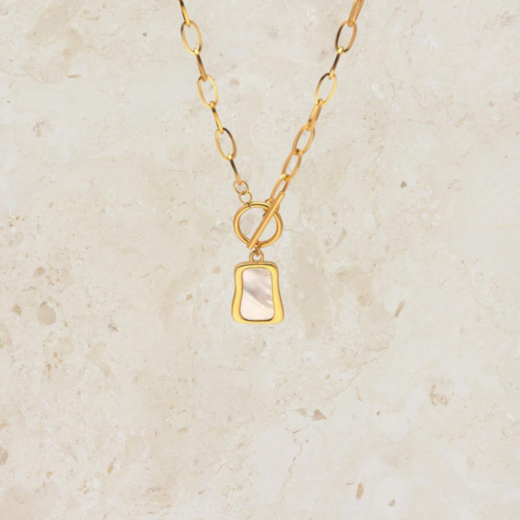 Gold Square S/S Necklace