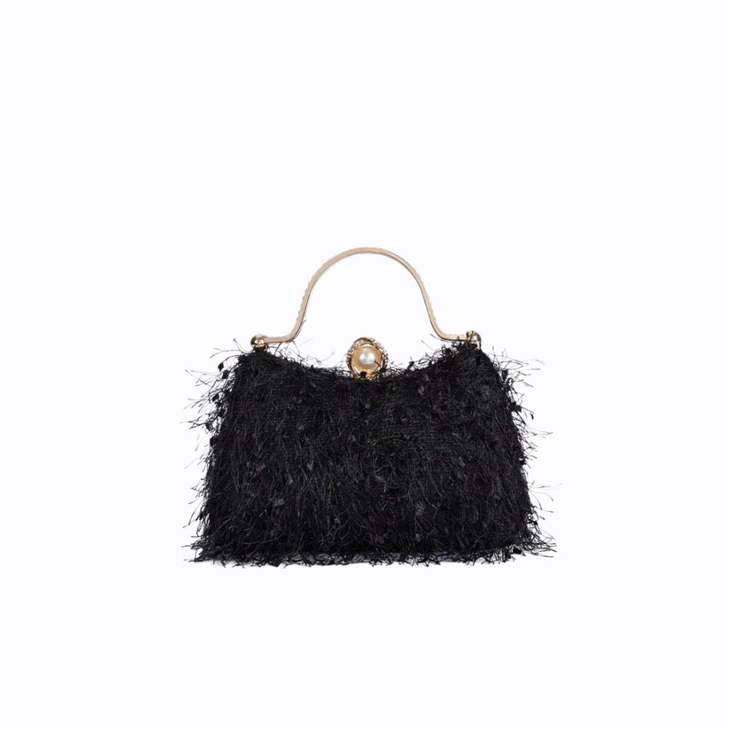 Black Feather Purse