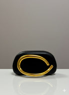 Gold Curve Clutch