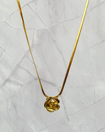 Gold Rose Necklace
