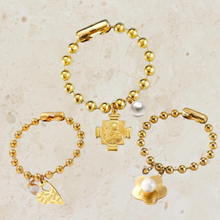 Load image into Gallery viewer, Gold Charms S/S Bracelet
