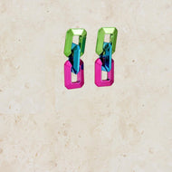 Square Acrylic Chain Earrings