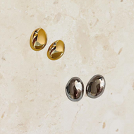 Oval Clip Earrings