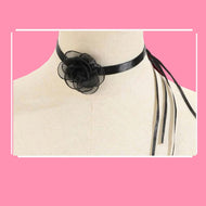 Black Flower Choker