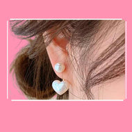 Heart Pearl Earrings