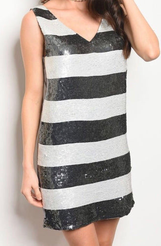 Silver & Gray Sequins Dress - YouBoutiquepr