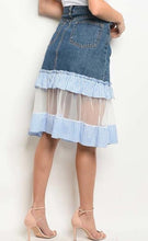Load image into Gallery viewer, Denim Lace Skirt - YouBoutiquepr
