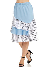 Load image into Gallery viewer, Denim &amp; Polkadots Skirt - YouBoutiquepr
