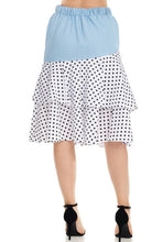 Load image into Gallery viewer, Denim &amp; Polkadots Skirt - YouBoutiquepr
