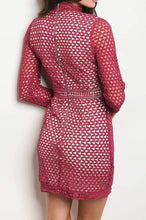 Load image into Gallery viewer, Magenta Lace Dress - YouBoutiquepr
