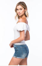Load image into Gallery viewer, White Ruffle Crop Top - YouBoutiquepr
