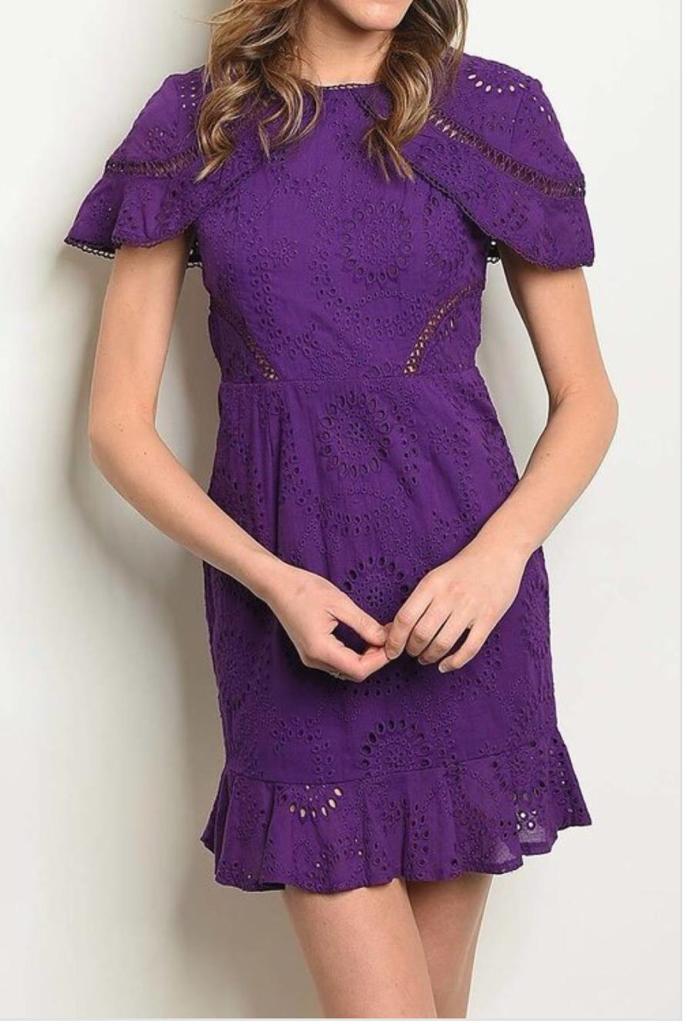Purple Lace Dress - YouBoutiquepr