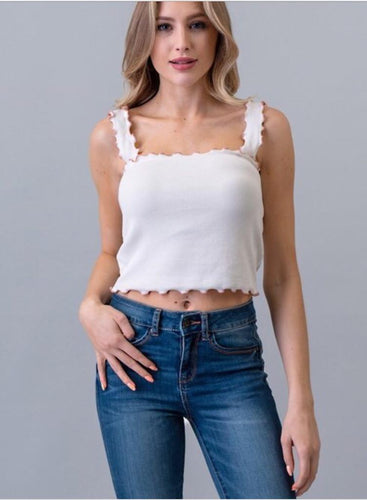 White/Rose Crop Top - YouBoutiquepr