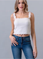 White/Rose Crop Top - YouBoutiquepr