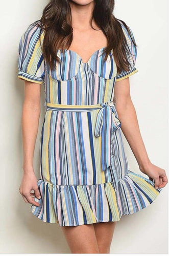 Blue Multi Dress - YouBoutiquepr