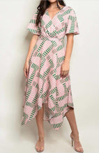 Load image into Gallery viewer, Geo Pink - Green Dress - YouBoutiquepr

