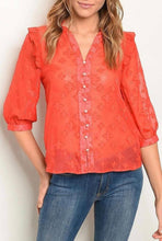 Load image into Gallery viewer, Red Lace Blouse - YouBoutiquepr
