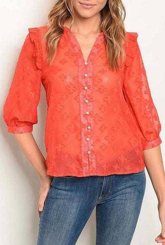 Red Lace Blouse - YouBoutiquepr