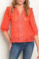 Red Lace Blouse - YouBoutiquepr