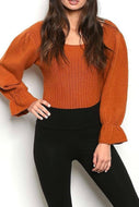 Rust Bodysuit Sweater - YouBoutiquepr