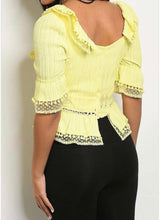 Load image into Gallery viewer, Yellow Ruffle Blouse
